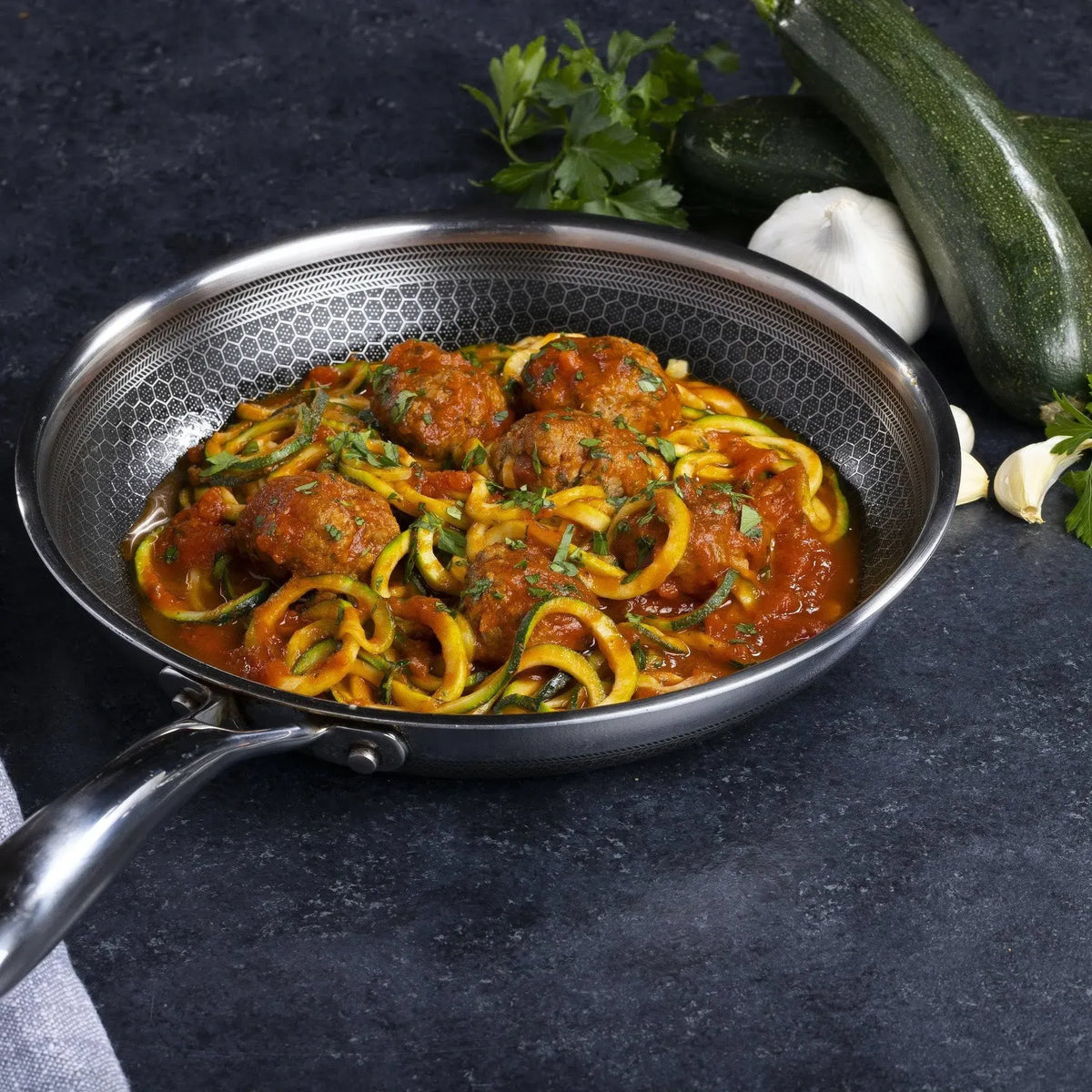 6-Piece Hybrid Stainless Steel Cookware Pan Set with Glass Lids