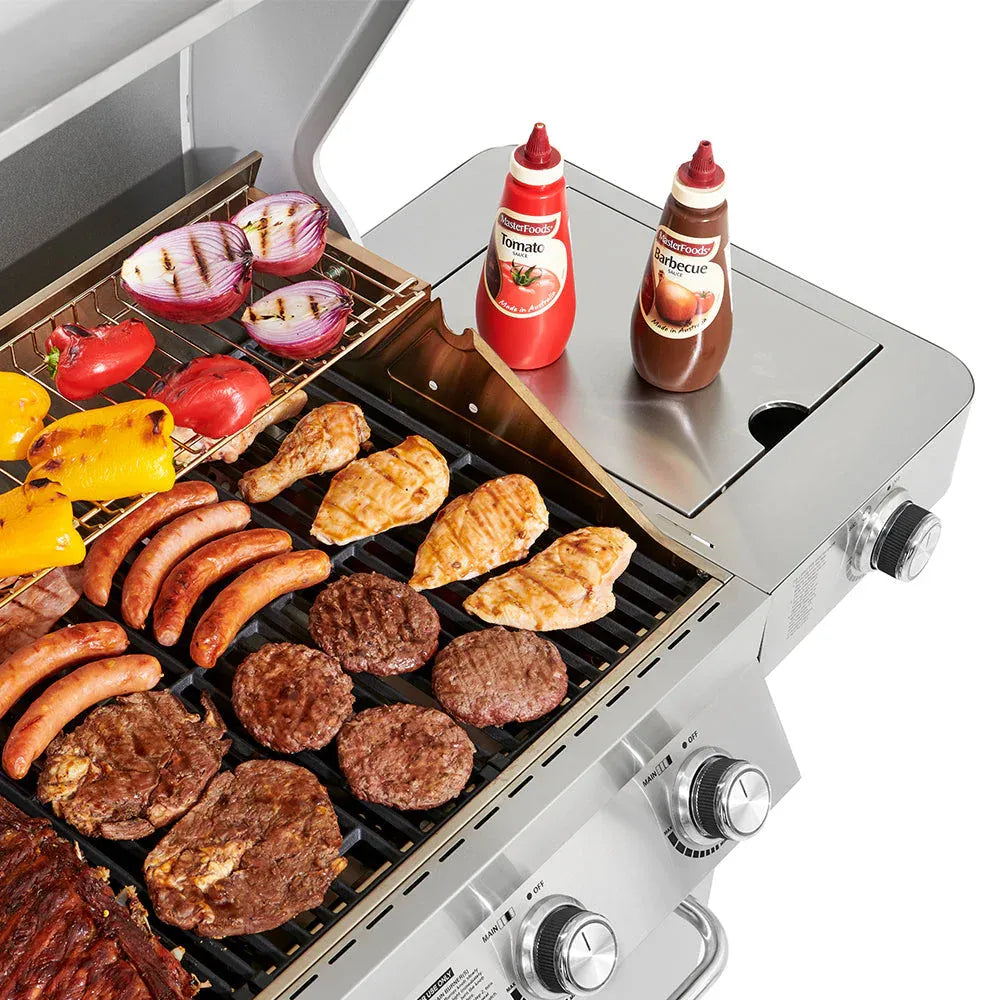 17842 Stainless Steel 4 Burner Propane Gas Grill with Rotisserie