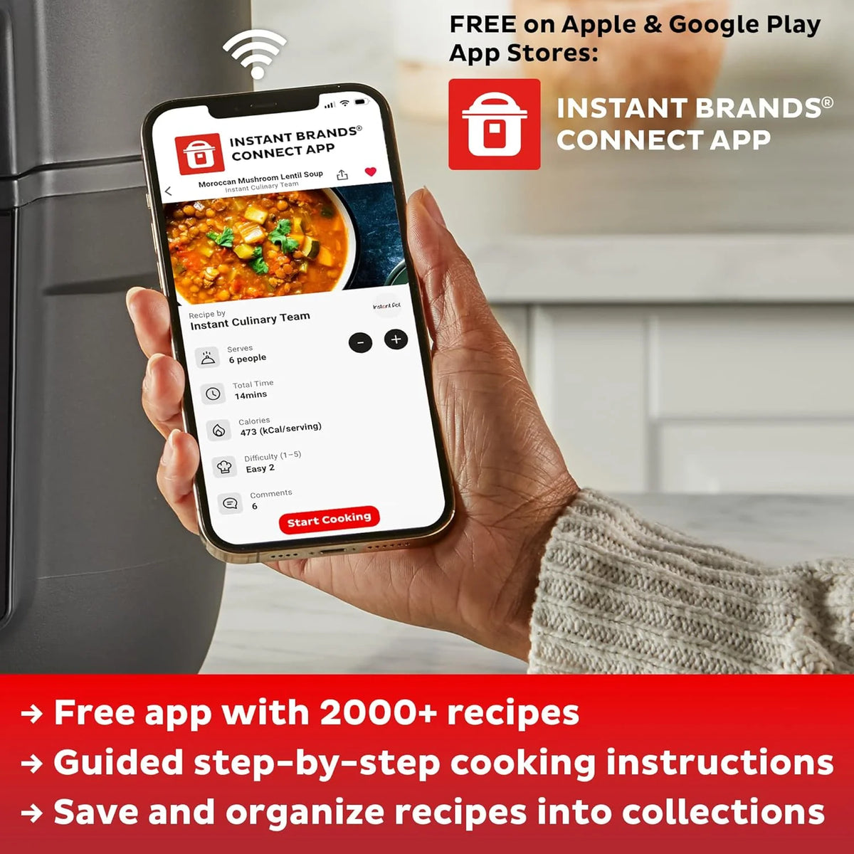 6QT Air Fryer, Clear Windows, Custom Program Options, 6-in-1 Functions, Crisps, Broils, Roasts, Dehydrates, Bakes, Reheats, from the, Black
