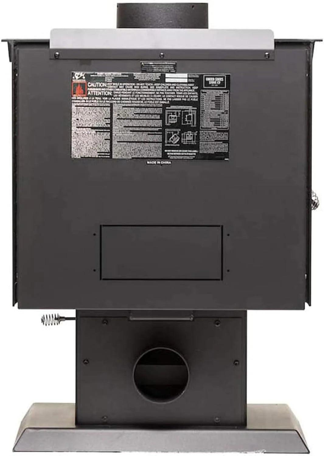 AW1120E-P 1200 Sq. Ft. Pedestal Wood Stove