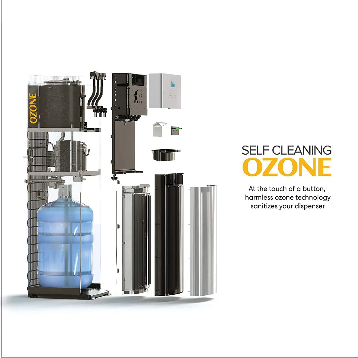 Self Cleaning Bottom Loading Water Cooler Water Dispenser- 3 Temperature Settings