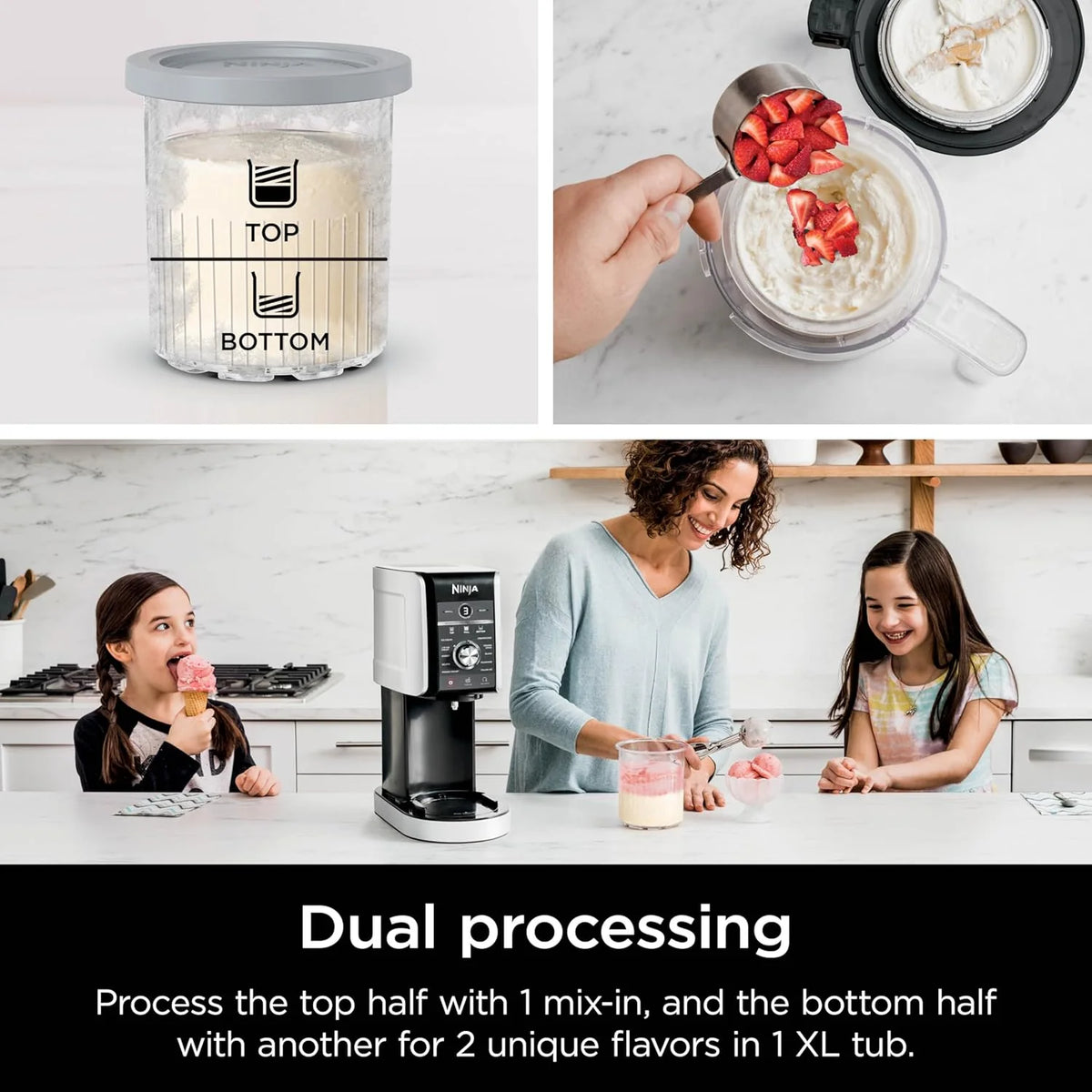 NC301 Ice Cream Maker with 7 One-Touch Programs, 2 Pint Containers and Lids
