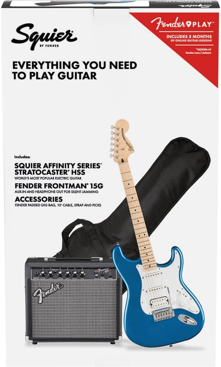Pack, HSS, Maple Fingerboard, Lake Placid Blue Configuration C
