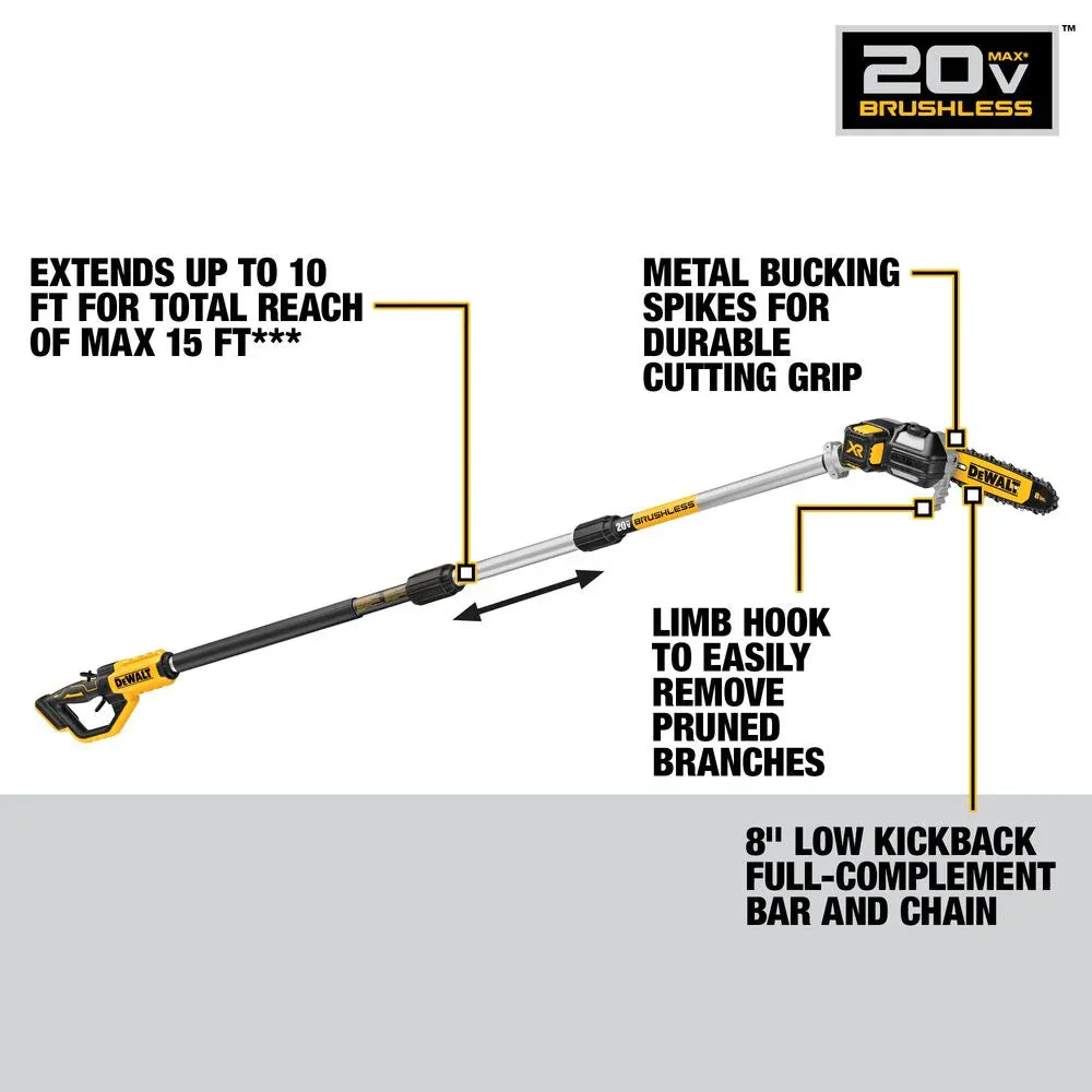 8-Inch Lithium-Ion Cordless Pole Saw Kit