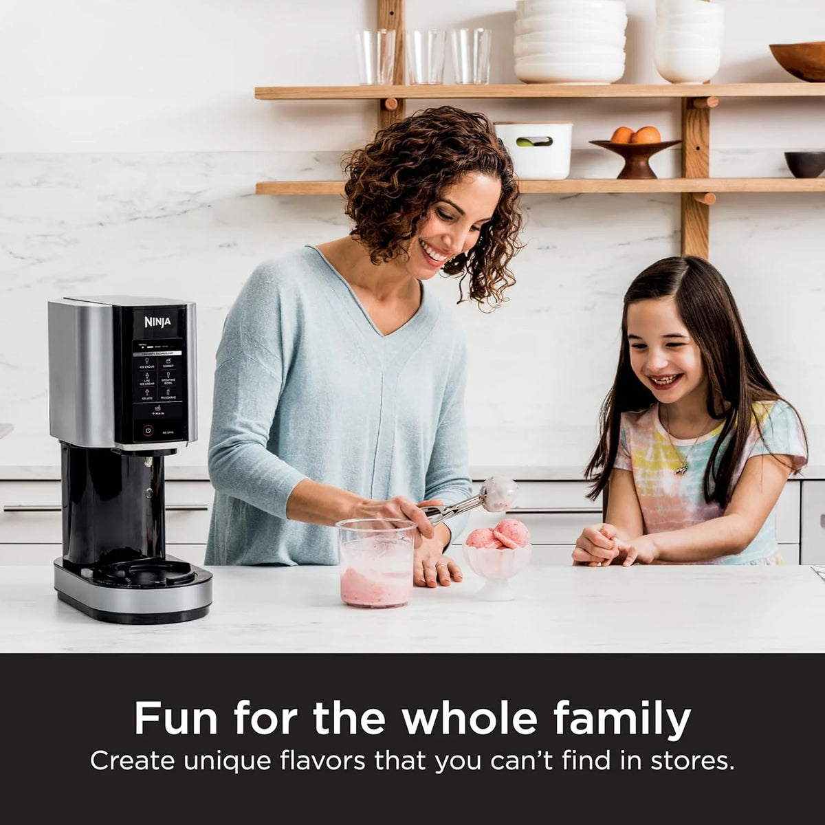 NC301 Ice Cream Maker with 7 One-Touch Programs, 2 Pint Containers and Lids