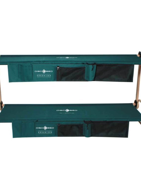 Large Benchable Double Cot with Storage Organizers, Green