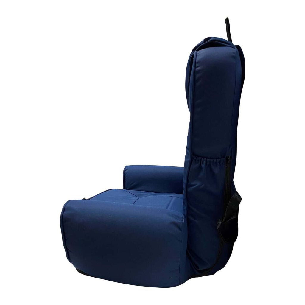 High-Back Portable Seat with Armrests& Pockets, UV-Resistant, Water-Repellent Fabric