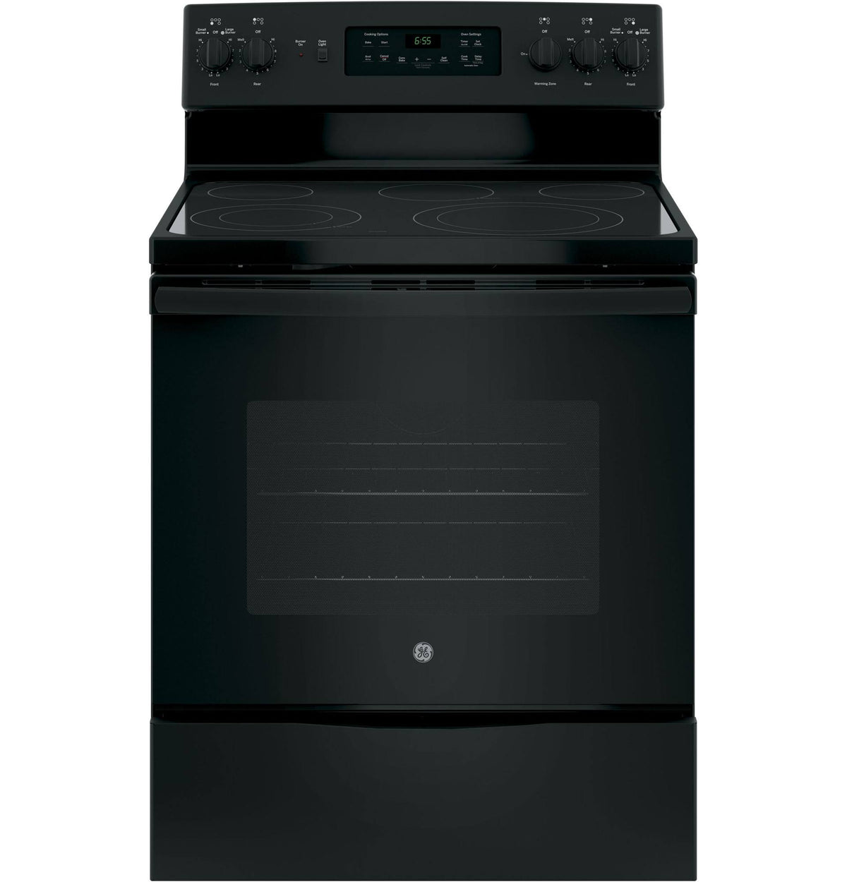30 Freestanding Electric Range, Black Dual-Element Cooktop, Convection Oven, Self-Cleaning