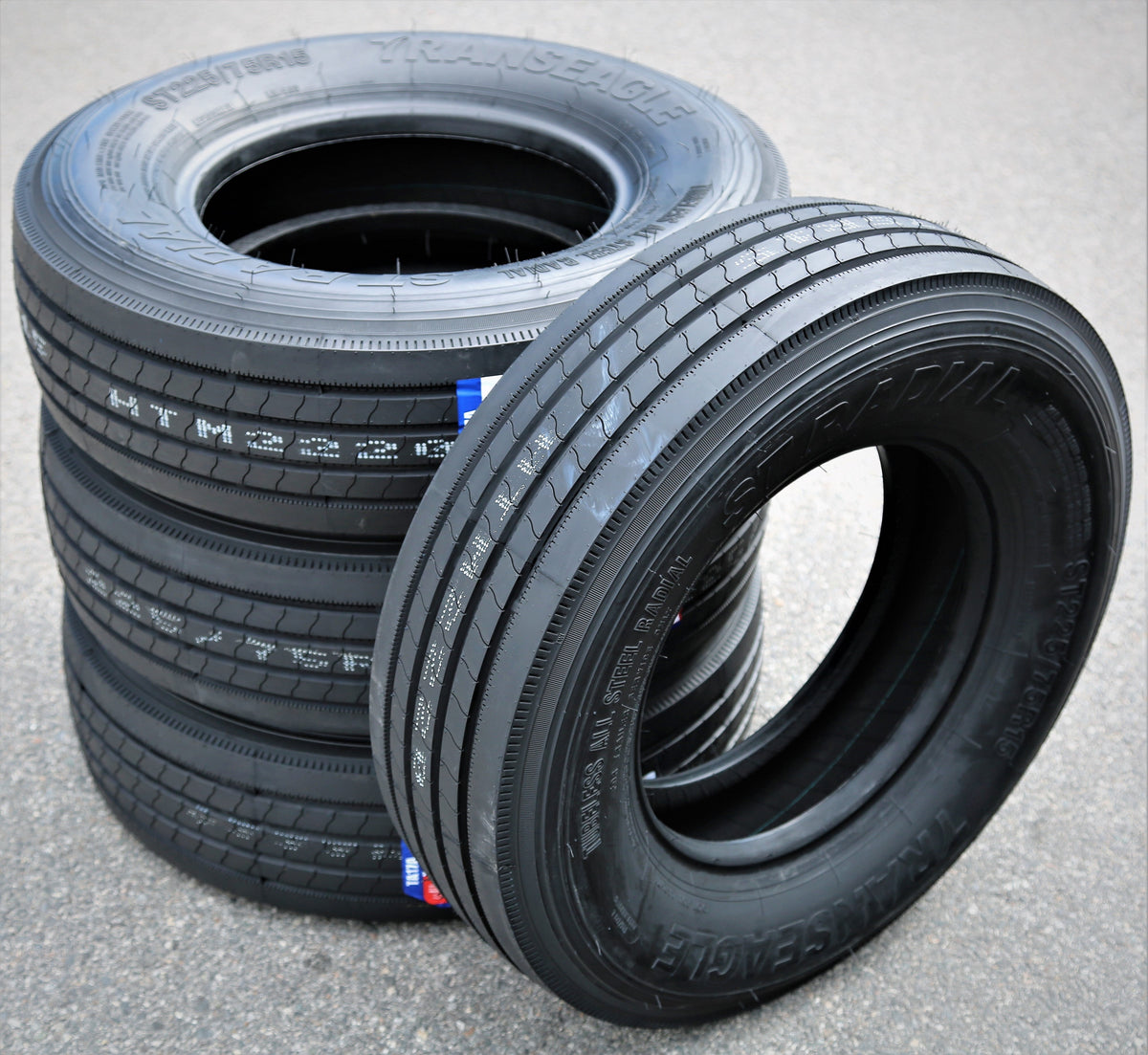 Set of 4 (FOUR) All Steel ST Radial ST 225/75R15 Load G (14 Ply) Trailer Tires