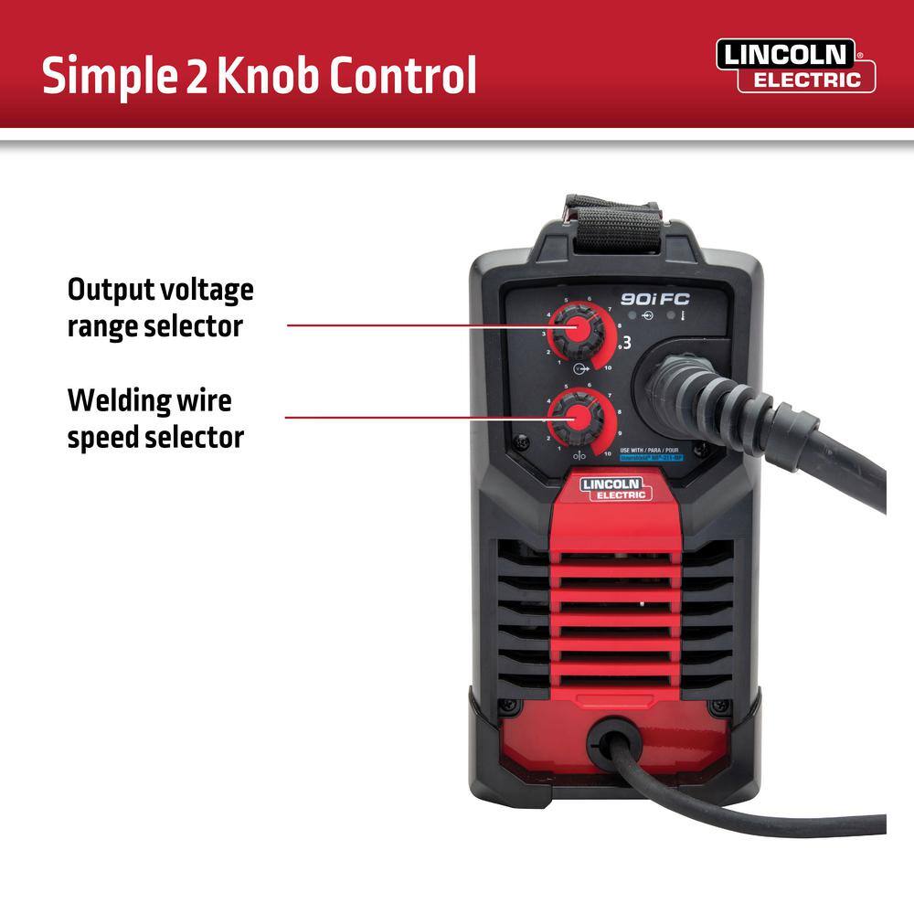 90i FC Flux-Cored Wire Feeder Welder (No Gas) K5255-1 Configuration B