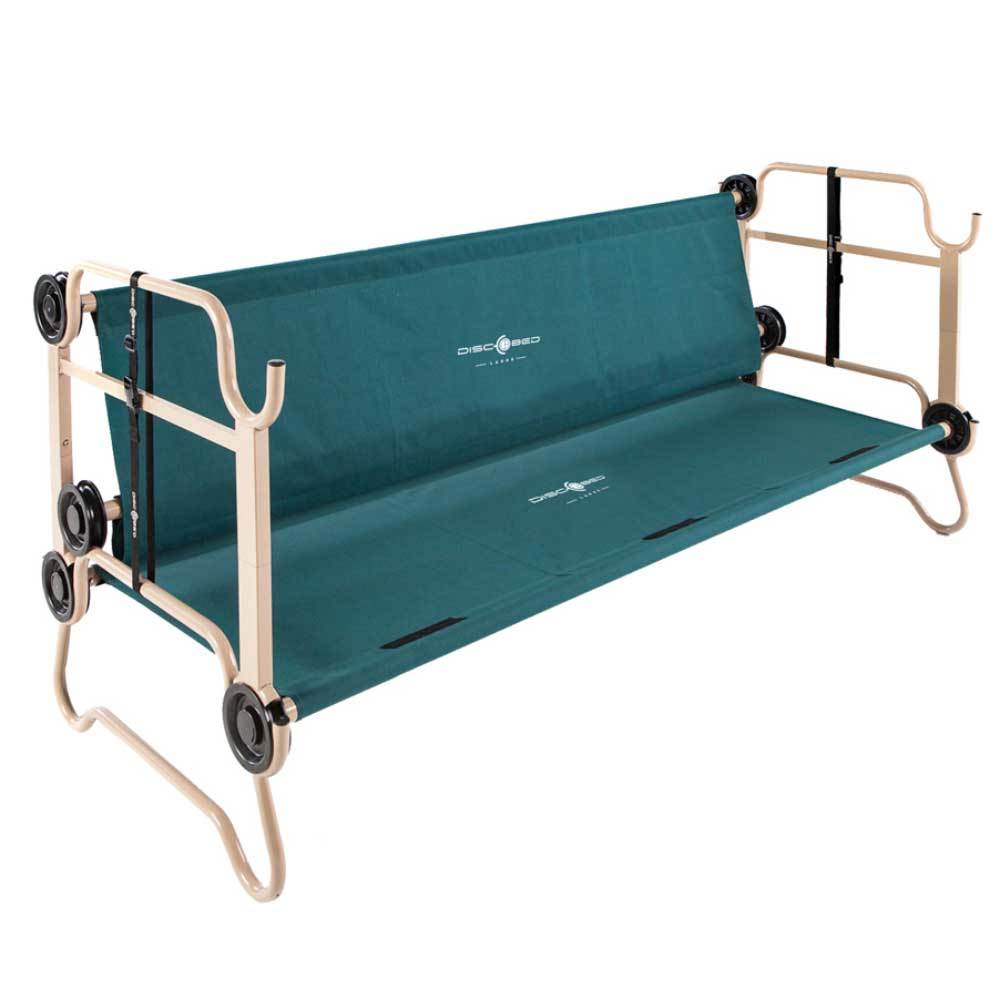 Large Benchable Double Cot with Storage Organizers, Green