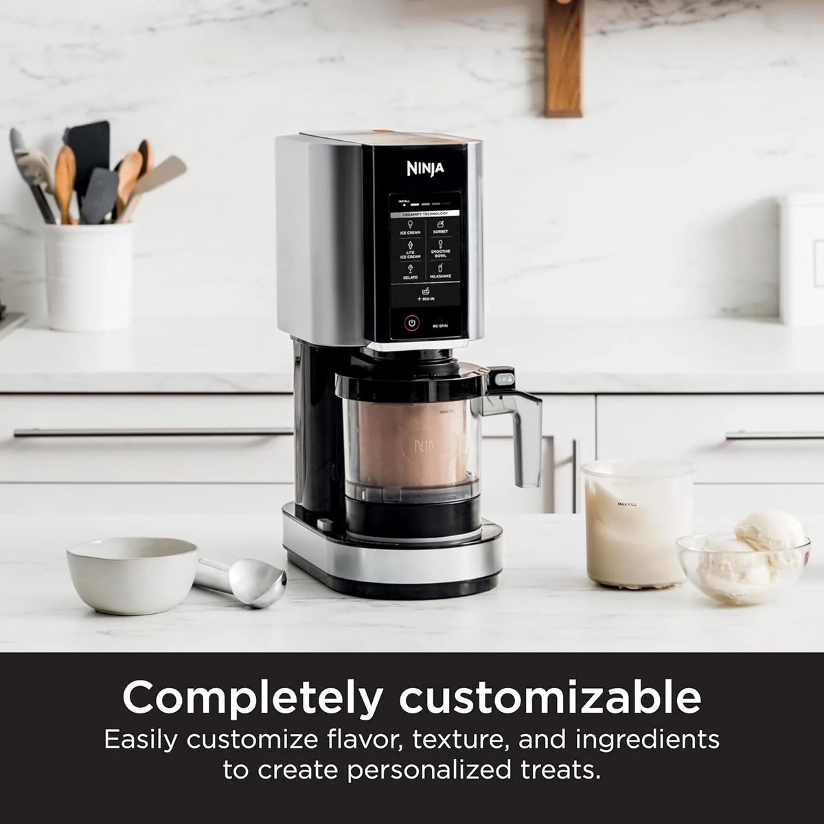 NC301 Ice Cream Maker with 7 One-Touch Programs, 2 Pint Containers and Lids