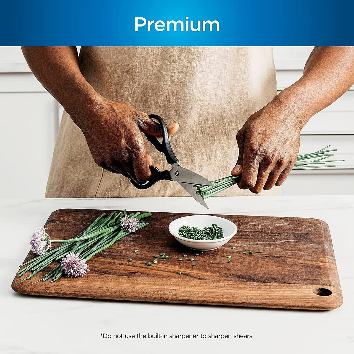 K32017 17 Piece Premium Knife System Block Set with Built-in Sharpener, Stainless Steel/Black