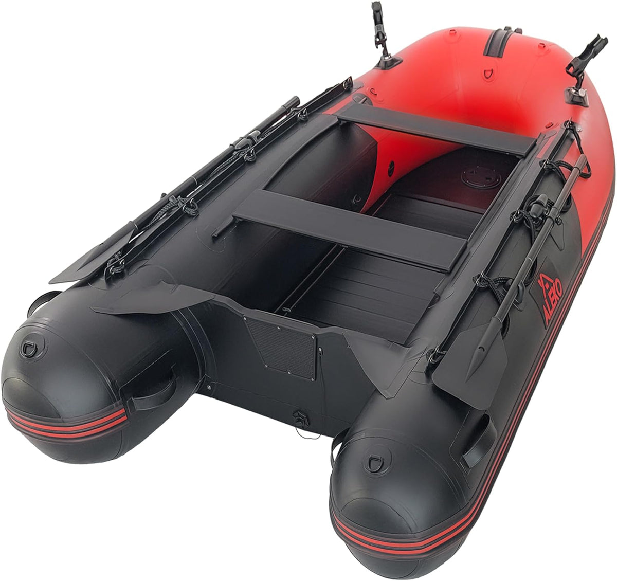 Inflatable Boat| Yacht Dinghy Tender Raft| Multi Person Fishing Boat| Aluminum Floor Oars| Fishing Rod Holders| Heavy-Duty PVC| 2024 Model