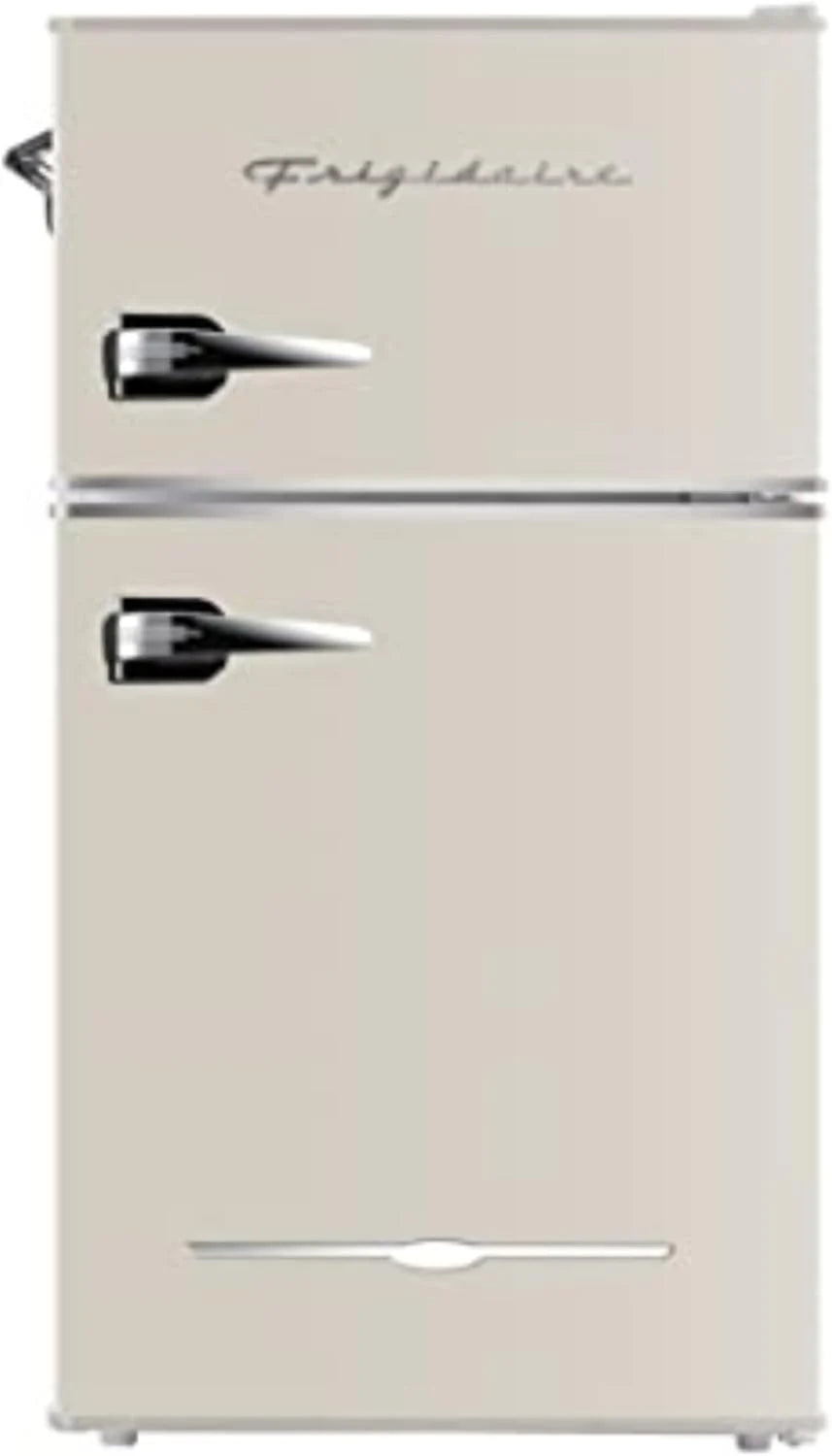 Retro Mini Fridge with Freezer& Side Bottle Opener-Small 2 Door Refrigerator for Office Bar or College Dorm Room-3.1 Cu Ft 19 "D x 20.5" W x 33.5" H