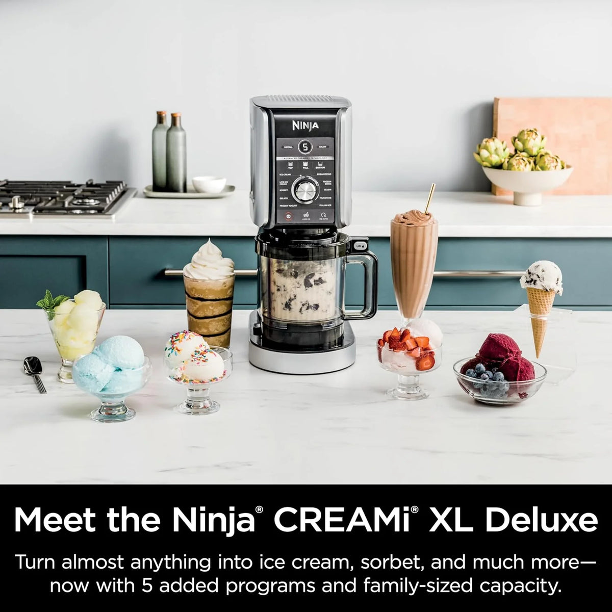 NC301 Ice Cream Maker with 7 One-Touch Programs, 2 Pint Containers and Lids