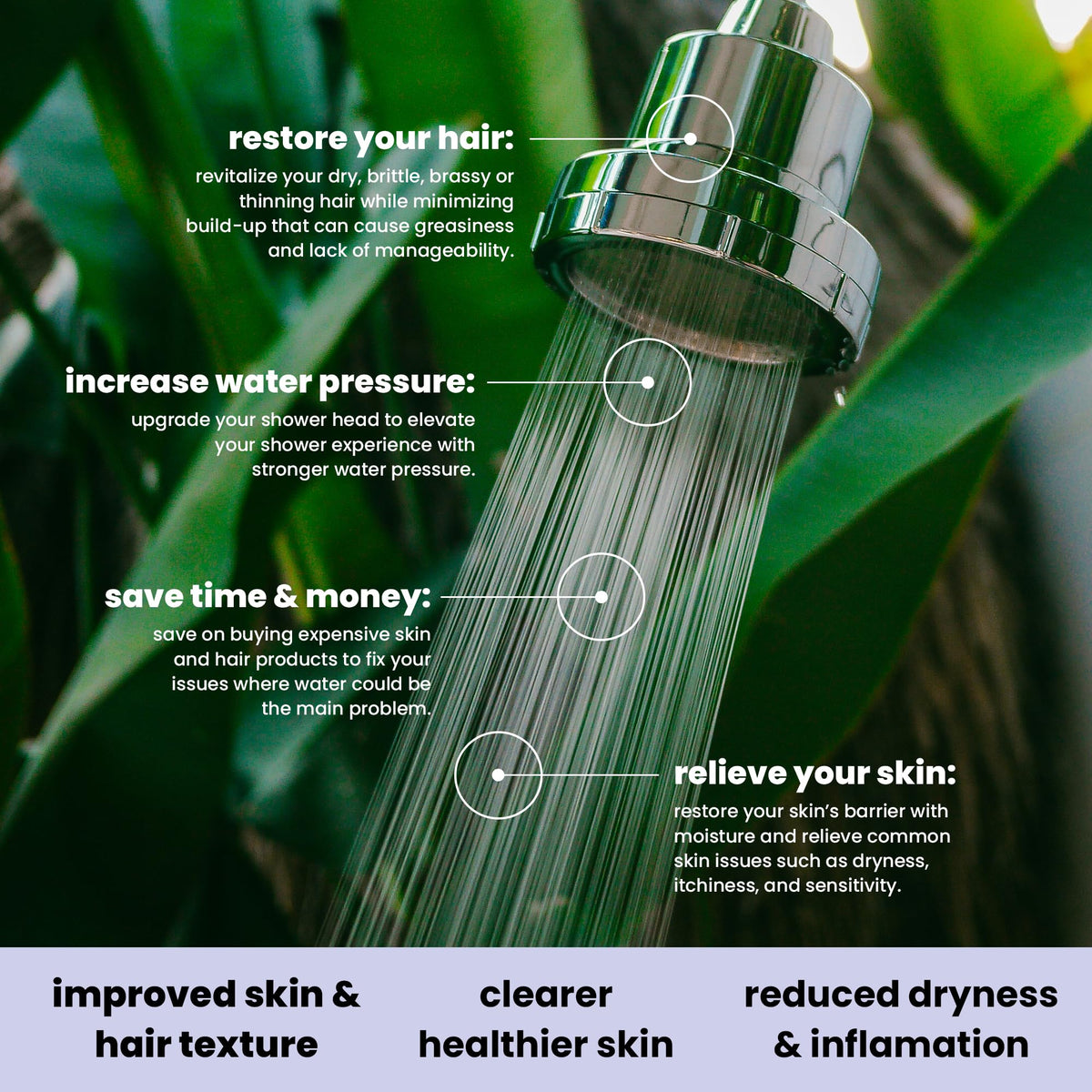 Filtered Showerhead With Filters For Healthy Hair& Skin