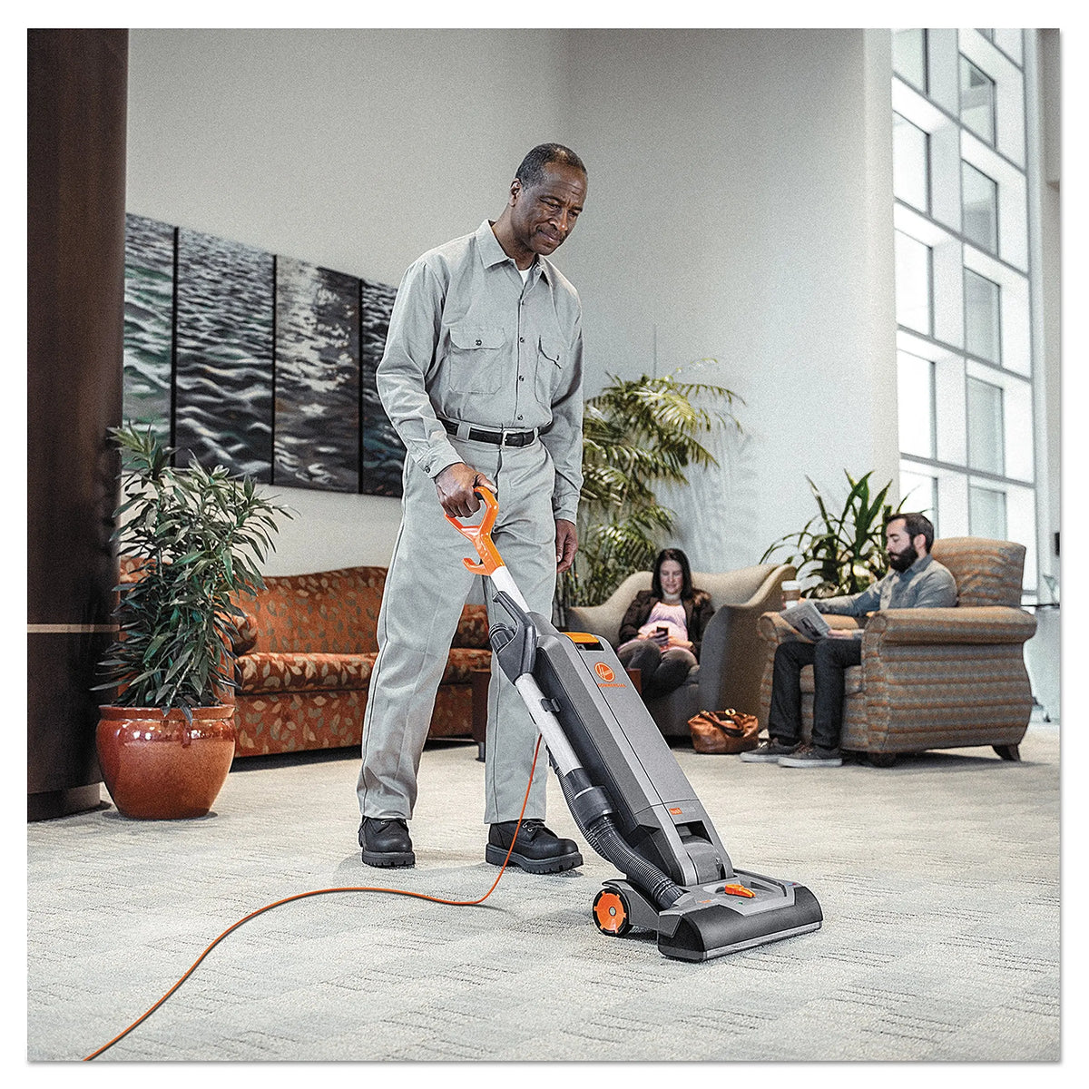 15-Inch Commercial Upright Vacuum Cleaner with HEPA Filtration, CH54115