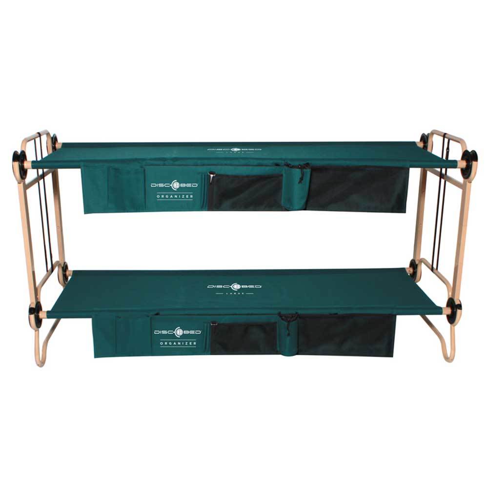 Large Benchable Double Cot with Storage Organizers, Green