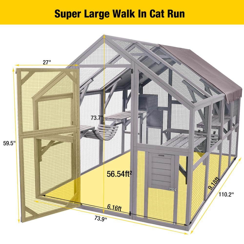 Outdoor Cat Run: Large Cat Enclosure
