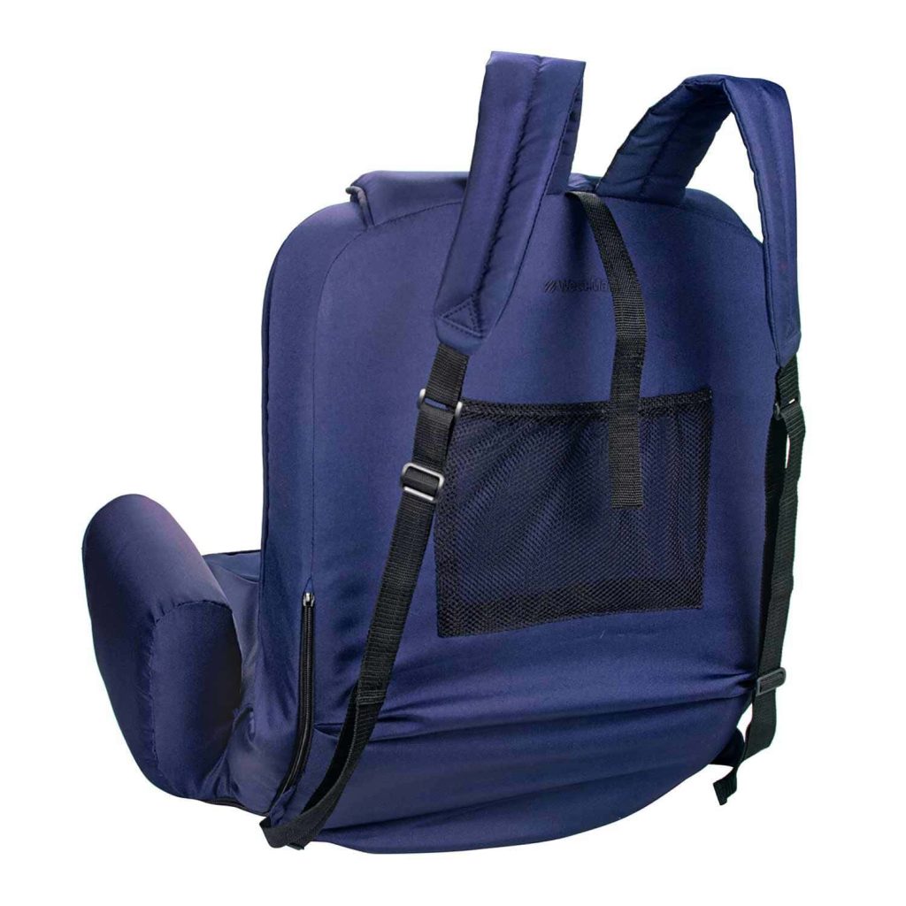 High-Back Portable Seat with Armrests& Pockets, UV-Resistant, Water-Repellent Fabric