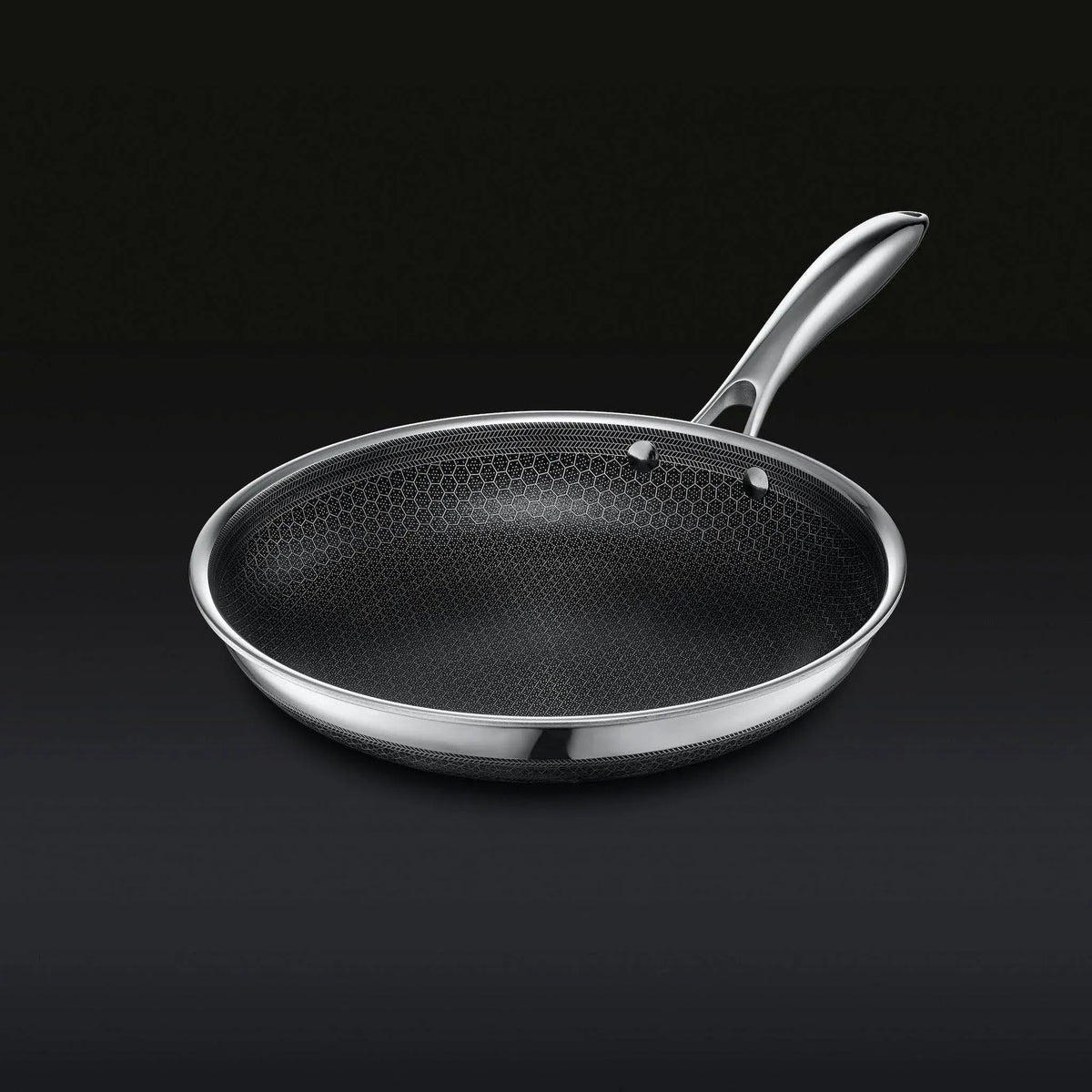 6-Piece Hybrid Stainless Steel Cookware Pan Set with Glass Lids