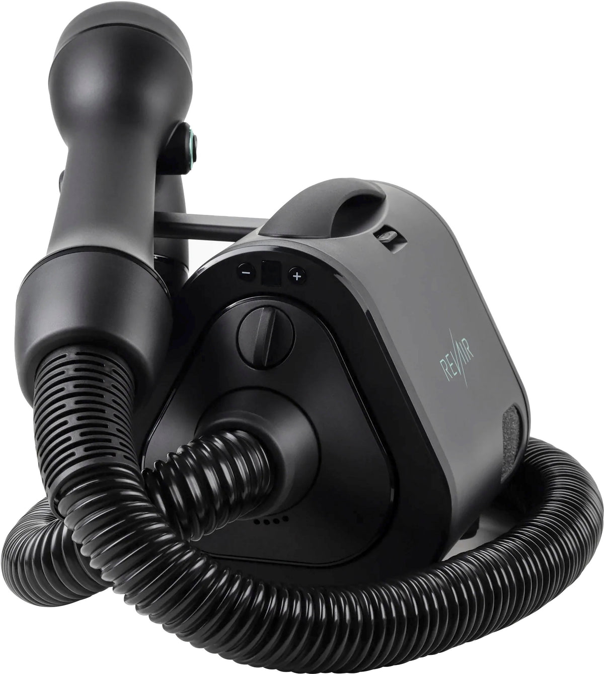 Reverse-Air Hair Dryer with Hair Clips Black