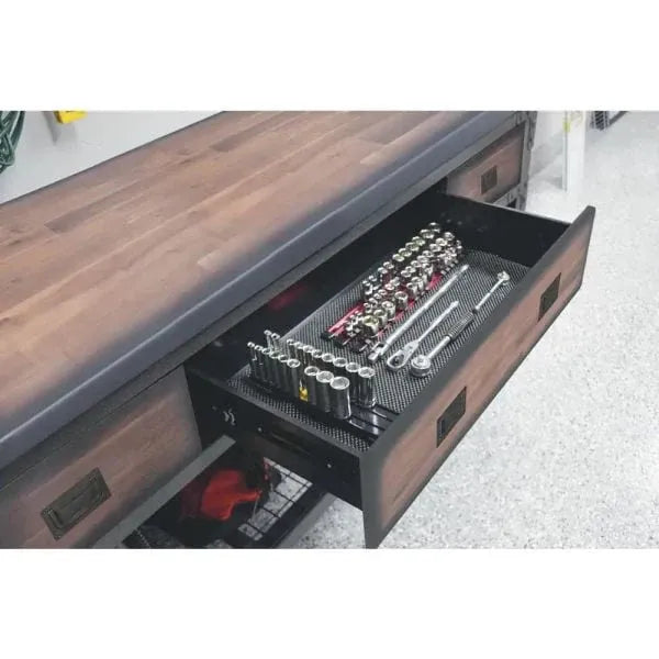 Building Products 72 in. 3-Drawers Rolling Industrial Workbench and Wood Top Configuration B