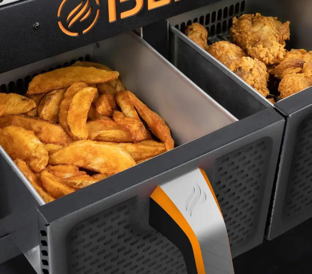 Clearance Sale 2-Burner 28" Griddle with Electric Air Fryer and Hood