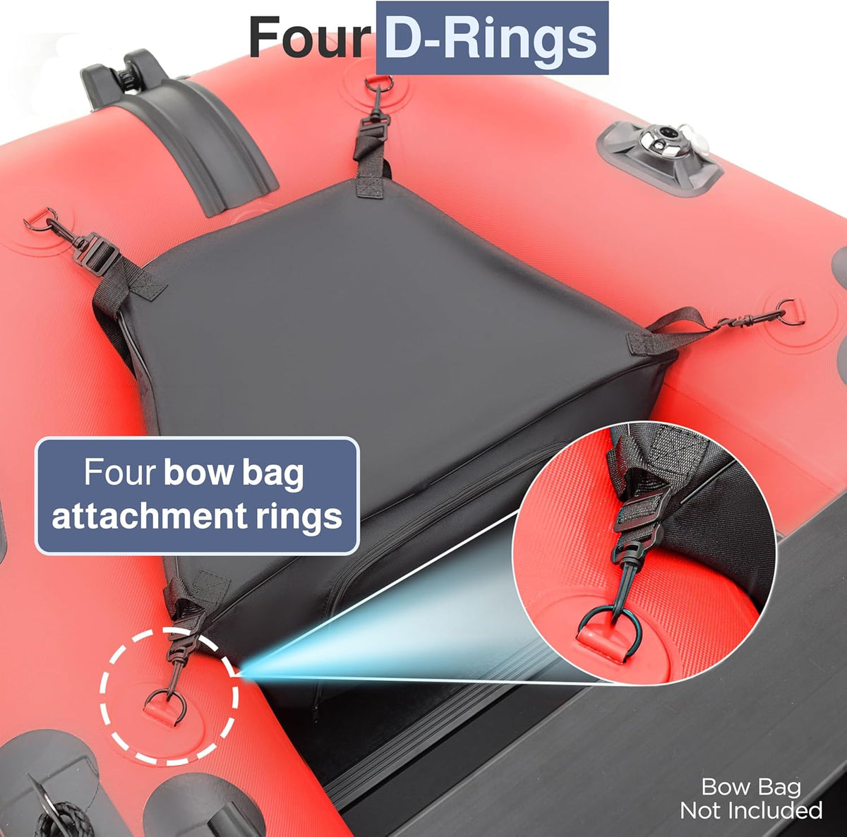 Inflatable Boat| Yacht Dinghy Tender Raft| Multi Person Fishing Boat| Aluminum Floor Oars| Fishing Rod Holders| Heavy-Duty PVC| 2024 Model