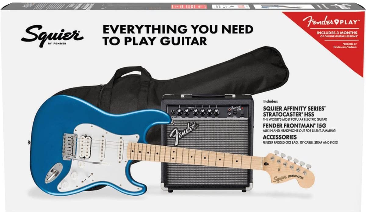 Pack, HSS, Maple Fingerboard, Lake Placid Blue Configuration C