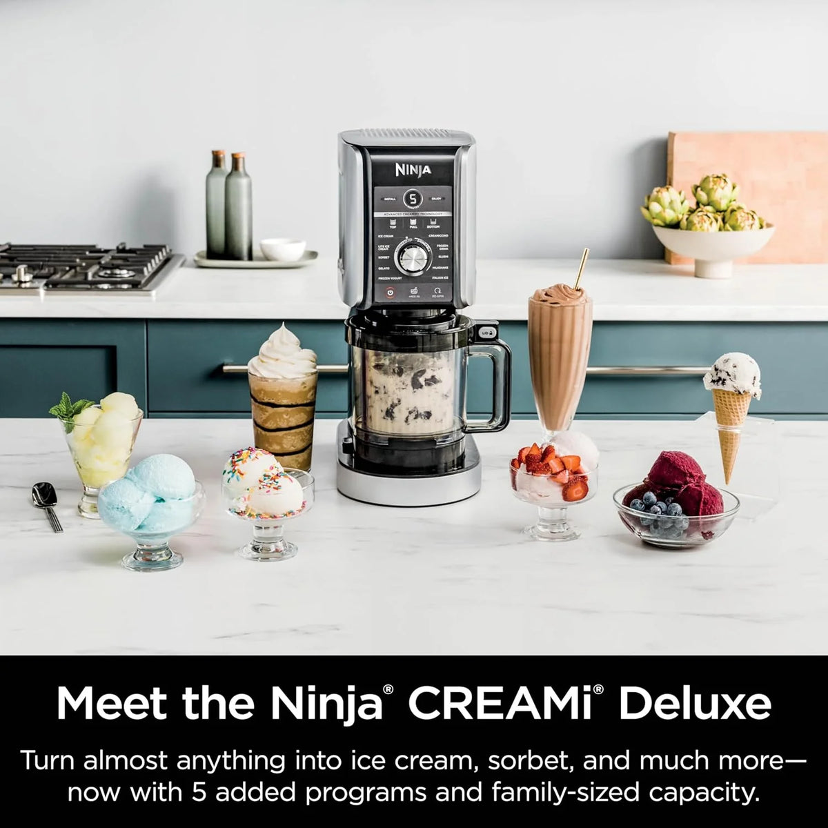 NC301 Ice Cream Maker with 7 One-Touch Programs, 2 Pint Containers and Lids