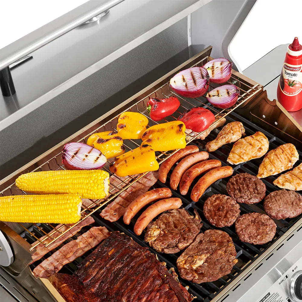 17842 Stainless Steel 4 Burner Propane Gas Grill with Rotisserie