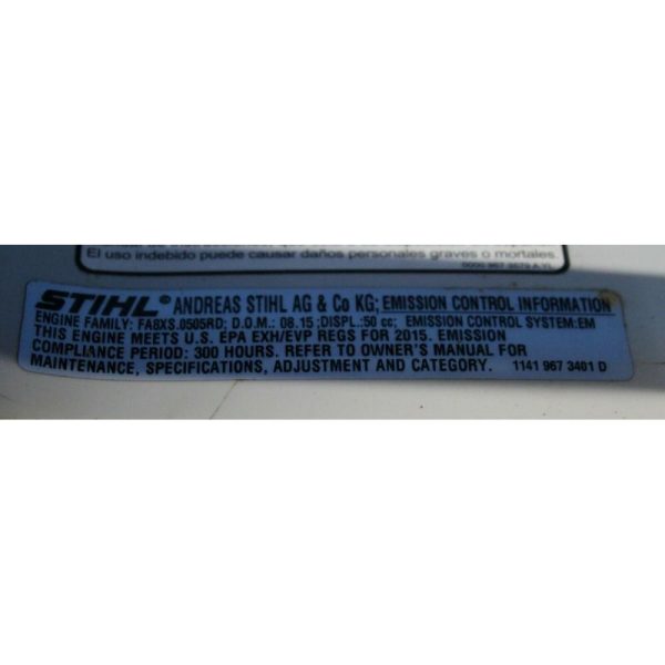 MS271 Chainsaw ?C 50.2 Cc, 2.6 KW