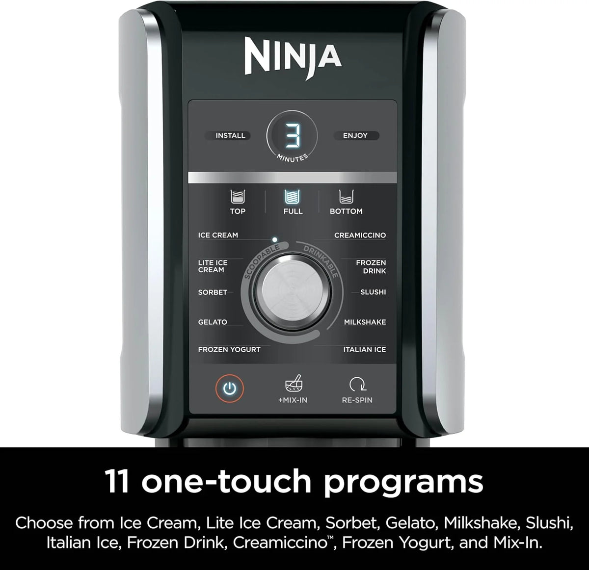 NC301 Ice Cream Maker with 7 One-Touch Programs, 2 Pint Containers and Lids
