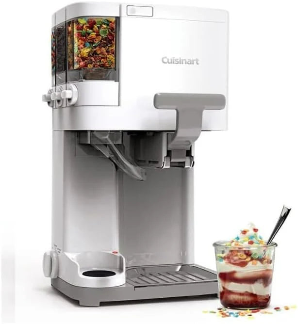 Soft Serve Ice Cream Machine- Mix It In Ice Cream Maker for Frozen Yogurt, Sorbet, Gelato, Drinks 1.5 Quart, White, ICE-48